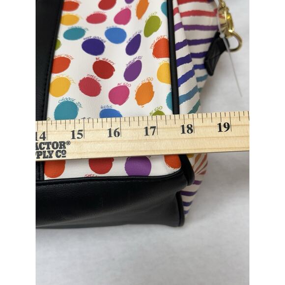 NWOT BETSEY JOHNSON Polka Dot Weekender W/Small Purse Travel Luggage Duffel - Picture 8 of 13